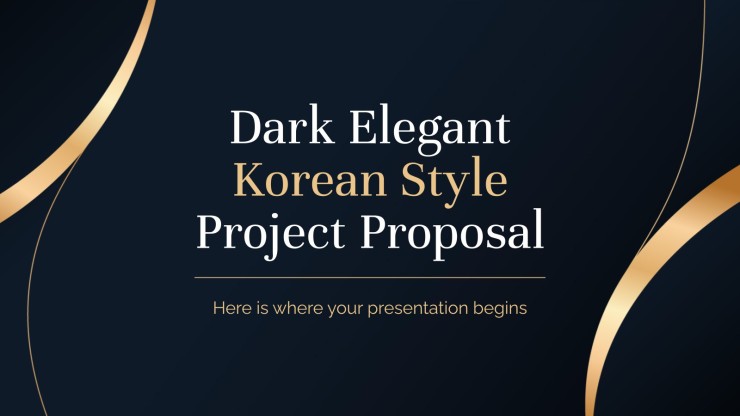 다크 엘레강트 한국풍 사업제안 슬라이드