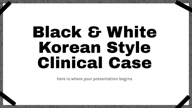 흑백 한국풍 사례 발표 슬라이드